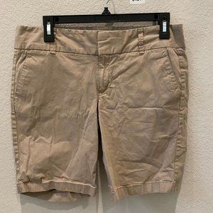 J.Crew Womens Strech Bermuda Shorts, Size 8, Color Khaki